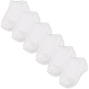 imageThe Childrens Place Boys Big 6 Pack Ankle SocksWhite 9997