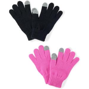 imageThe Childrens Place Unisex Kids Winter Knit Stretchy Texting Kids GlovesPink Summer 2pack