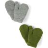 imageThe Childrens Place Baby Cold Weather Knit MittensDark Ivy 2pack