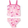 imageThe Childrens Place BabyGirls and Toddler 2 Piece Tankini SwimsuitRuffle Flamingo