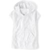imageThe Childrens Place Girls and Toddler Hooded Swim CoverupWhite Terry
