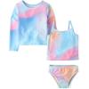 imageThe Childrens Place Girls and Toddler Long Sleeve Rashguard and Tankini Swimsuit 3 Piece SetGulf Blue