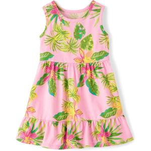 imageThe Childrens Place Baby Girls and Toddler Short Sleeve Dressy DressesLuau Floral