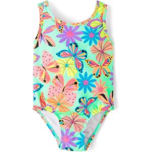 imageThe Childrens Place BabyGirls and Toddler 2 Piece Tankini SwimsuitNeon Butterflies