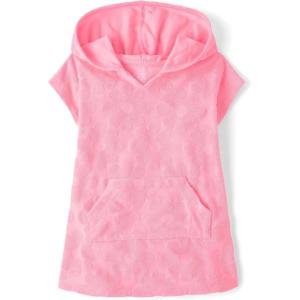imageThe Childrens Place Girls and Toddler Hooded Swim CoverupPrincess Pink Terry