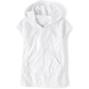 imageThe Childrens Place Girls and Toddler Hooded Swim CoverupWhite Terry