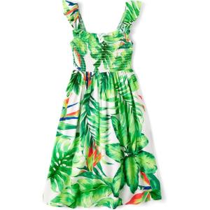 imageThe Childrens Place girls Floral Smocked Babydoll DressApplemint
