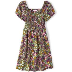 imageThe Childrens Place girls Floral Smocked Babydoll DressEucalyptus Leaf