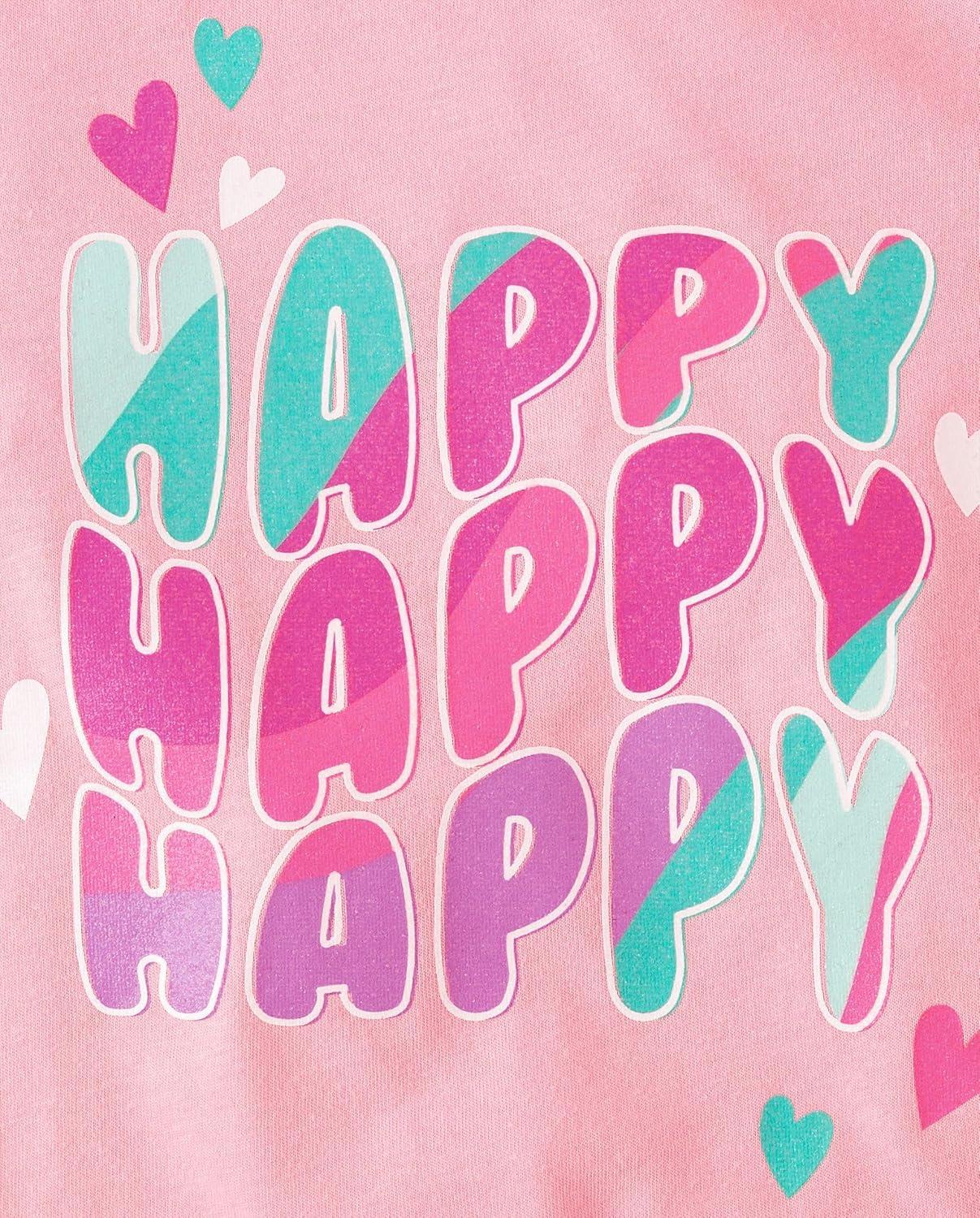 imageThe Childrens Place Baby Girls and Toddler UnicornsButterfliesTrends Long Sleeve Graphic TShirts3 PackBe KindLoveHappy