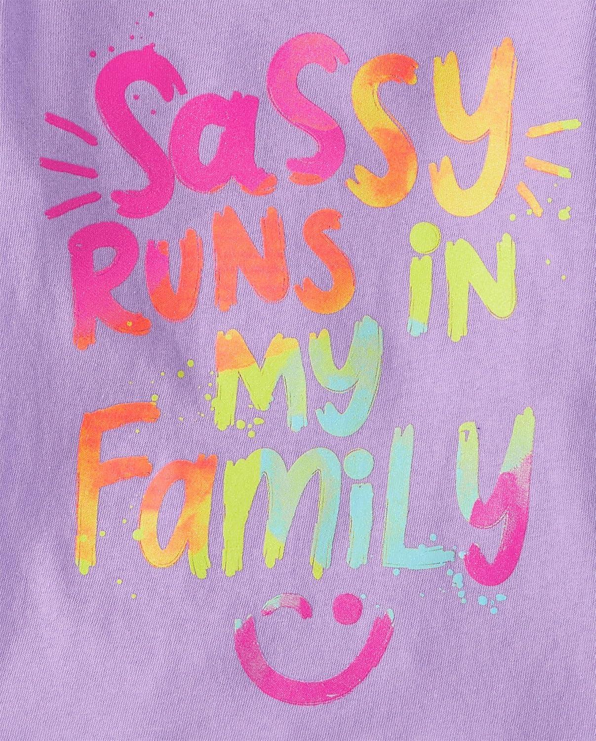 imageThe Childrens Place Baby Girls and Toddler UnicornsButterfliesTrends Long Sleeve Graphic TShirts3 PackExtraSassyDrama