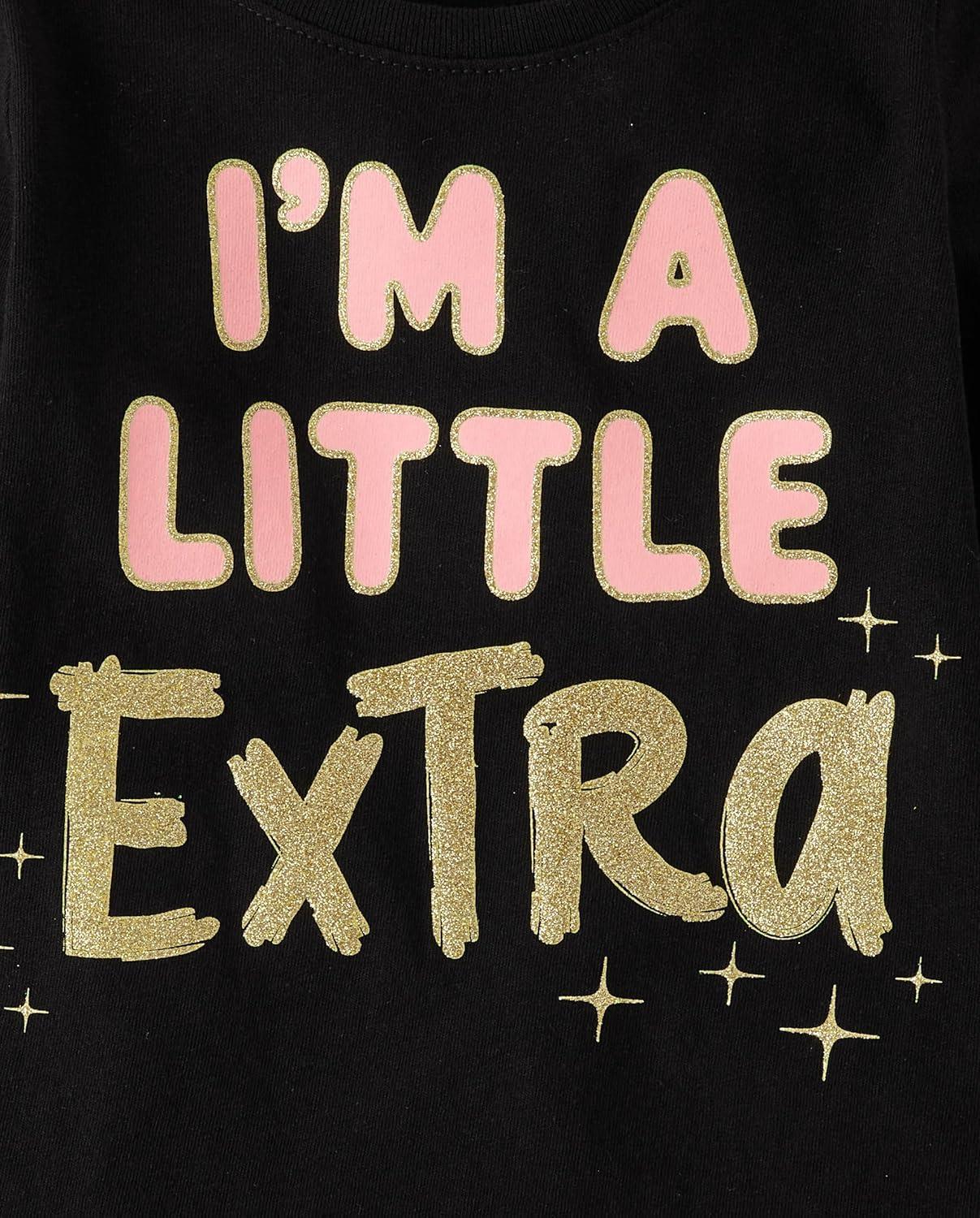 imageThe Childrens Place Baby Girls and Toddler UnicornsButterfliesTrends Long Sleeve Graphic TShirts3 PackExtraSassyDrama