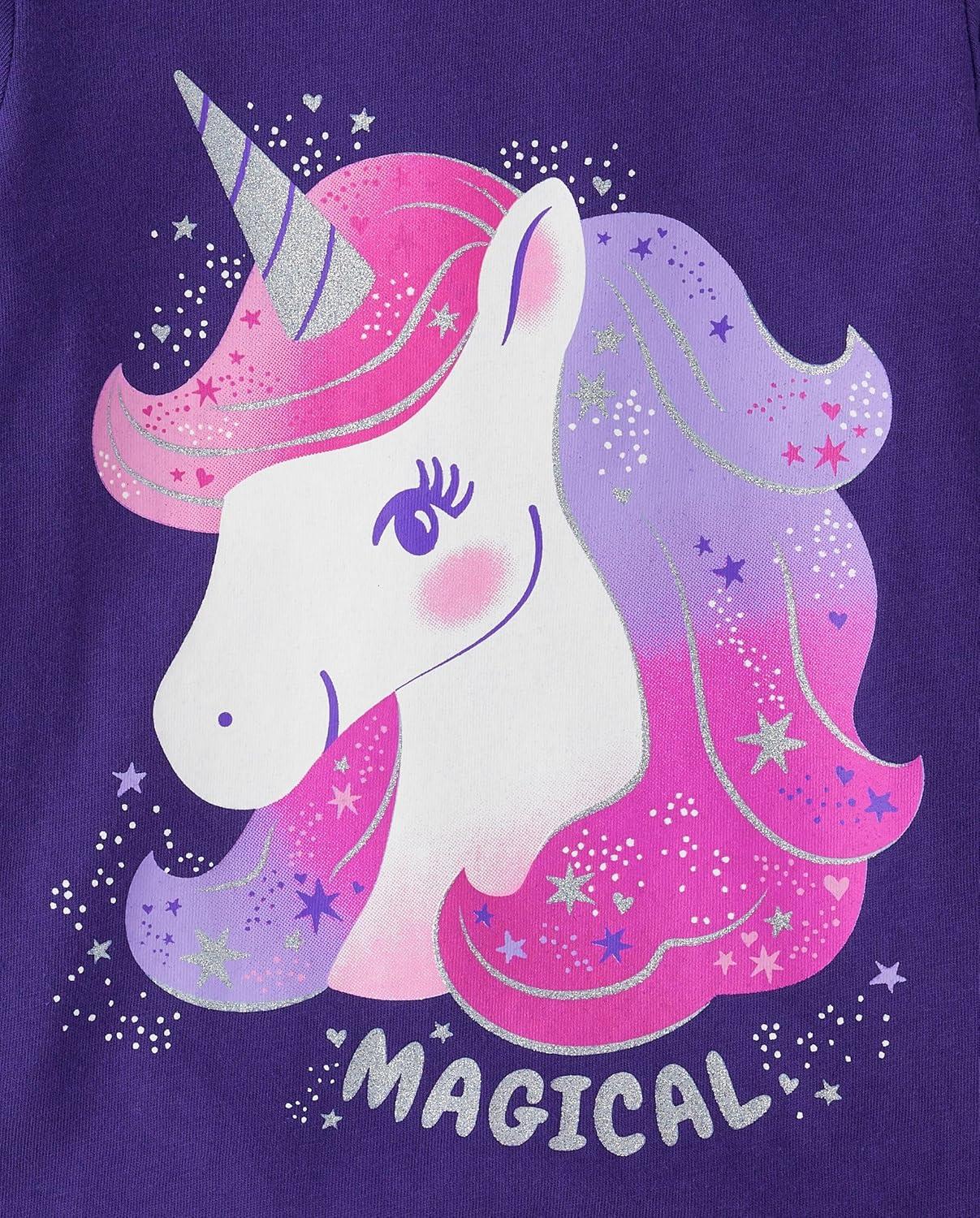 imageThe Childrens Place Baby Girls and Toddler UnicornsButterfliesTrends Long Sleeve Graphic TShirts3 PackUnicornDaddys GirlSweet Mama