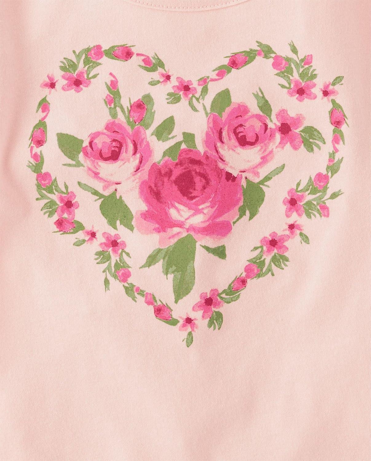 imageThe Childrens Place BabyGirls and Toddler Short Sleeve Everyday Casual Knit ShirtGreen Glow 3pack