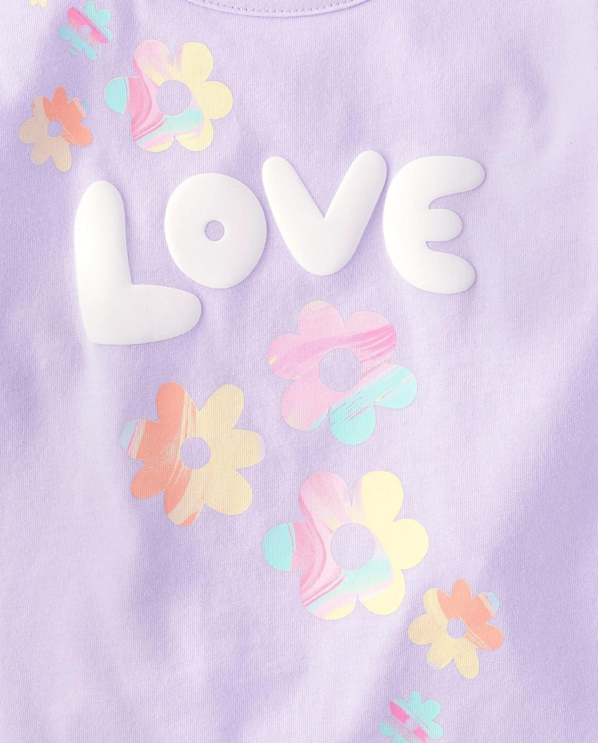 imageThe Childrens Place BabyGirls and Toddler Short Sleeve Everyday Casual Knit ShirtPurple Ribbon 3pack