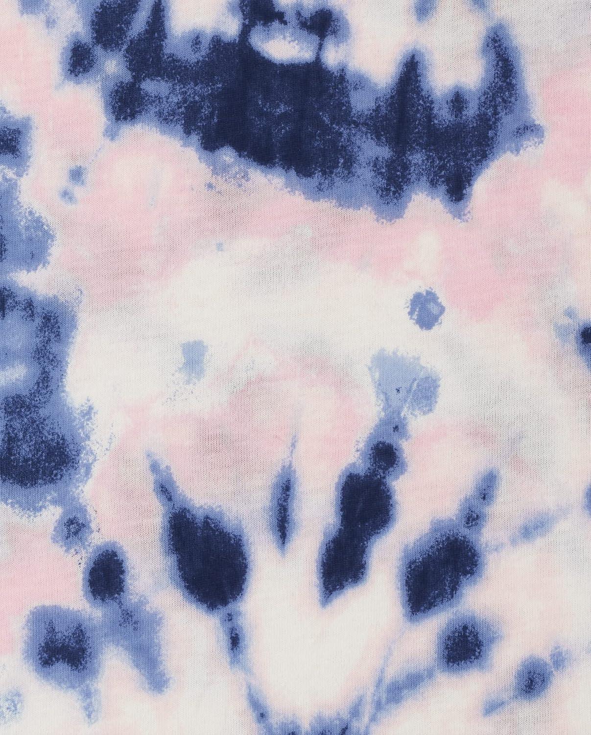 imageThe Childrens Place BabyGirls and Toddler Short Sleeve Flutter ShirtMilky Way Tie DyeRainbow 2pack