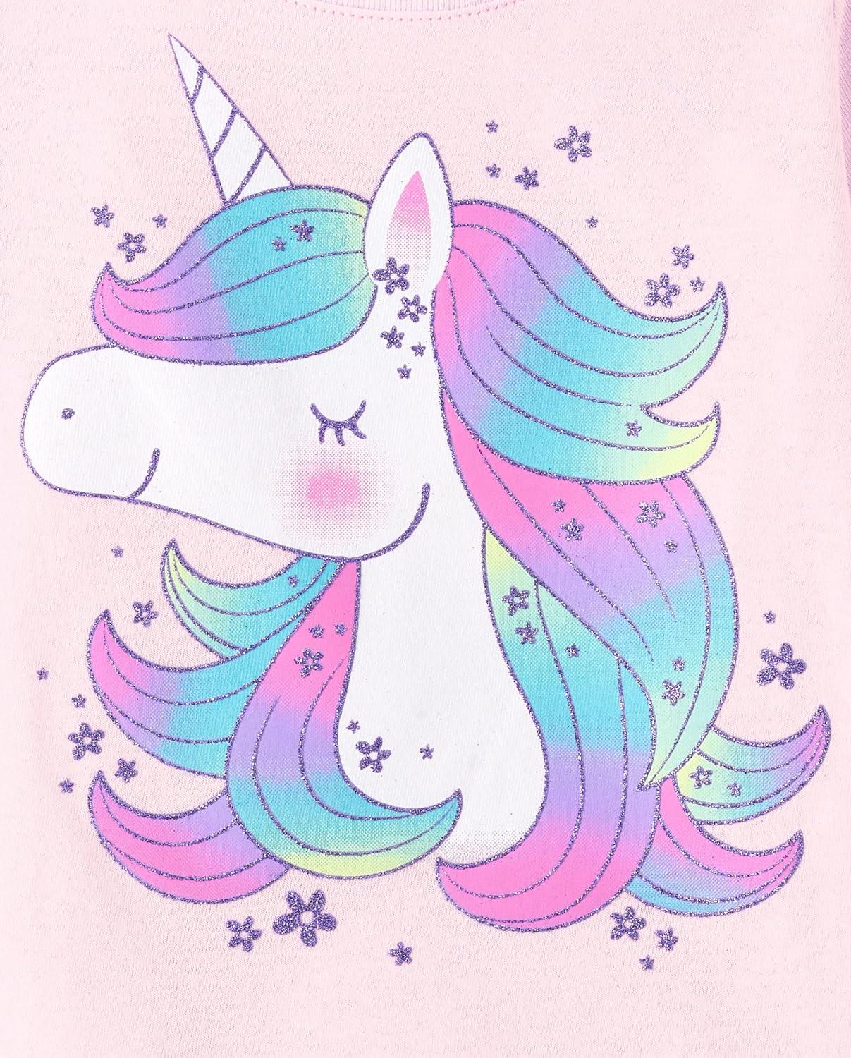 imageThe Childrens PlaceBaby Girlsand Toddler All Holidays Short Sleeve Graphic TShirtsIm Birthday GirlUnicorn