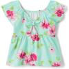 imageThe Childrens Place BabyGirls and Toddler Short Sleeve Flutter ShirtMint Tea