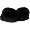 imageThe Childrens Place Girls IndoorOutdoor Comfy Slip on Platform Shoes Faux Fur Lined SlipperBlack