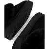 imageThe Childrens Place Girls IndoorOutdoor Comfy Slip on Platform Shoes Faux Fur Lined SlipperBlack