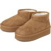 imageThe Childrens Place Girls Mini Ankle Platform Boot FauxFur LinedTan