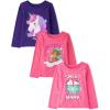 imageThe Childrens Place Baby Girls and Toddler UnicornsButterfliesTrends Long Sleeve Graphic TShirts3 PackUnicornDaddys GirlSweet Mama