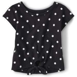 imageThe Childrens Place BabyGirls and Toddler Short Sleeve Everyday Casual Knit ShirtBlack