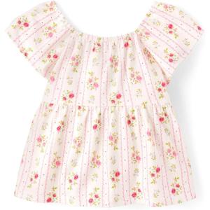 imageThe Childrens Place BabyGirls and Toddler Short Sleeve Flutter ShirtSimply White