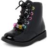 imageThe Childrens Place Girls Baby Toddler Lace Up Combat BootsBlack Beaded