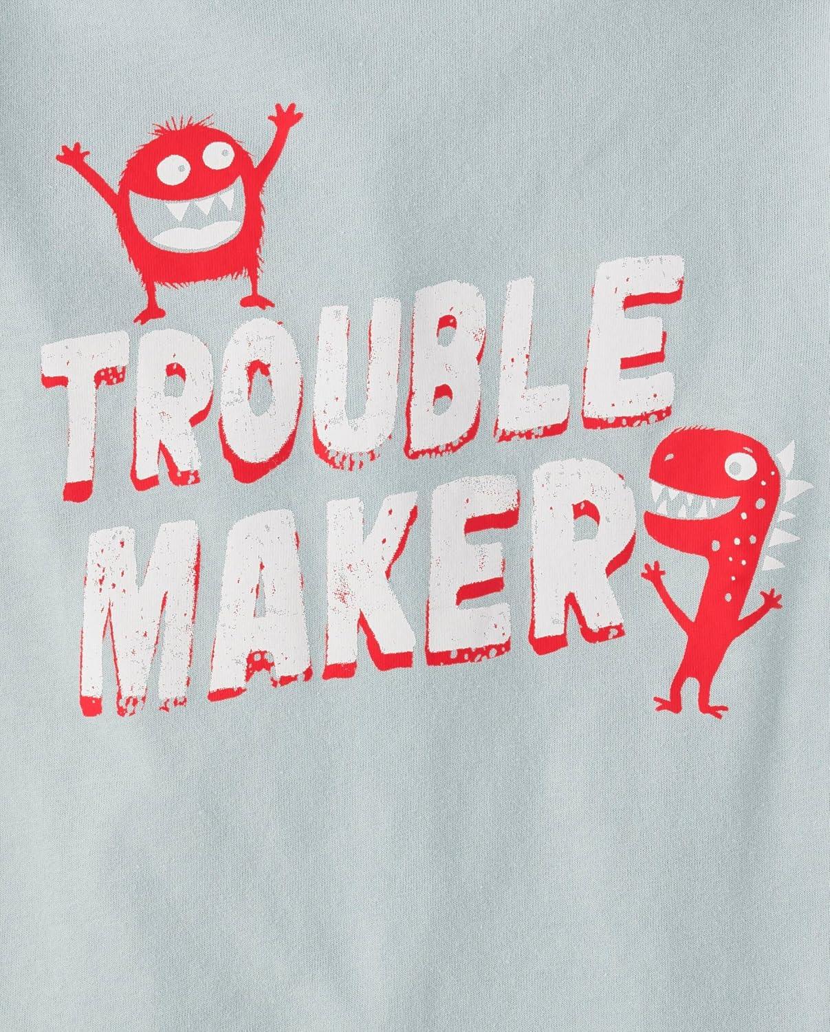 imageThe Childrens Place BabyBoys and Toddler DinoAnimalsSharks Short Sleeve Graphic TShirts3 PackLove All ColorsTroublemakerGenius