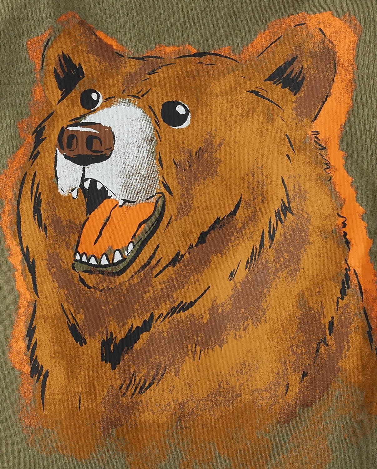 imageThe Childrens Place BabyBoys and Toddler DinoAnimalsSharks Short Sleeve Graphic TShirts3 PackSafariBearDino Bones