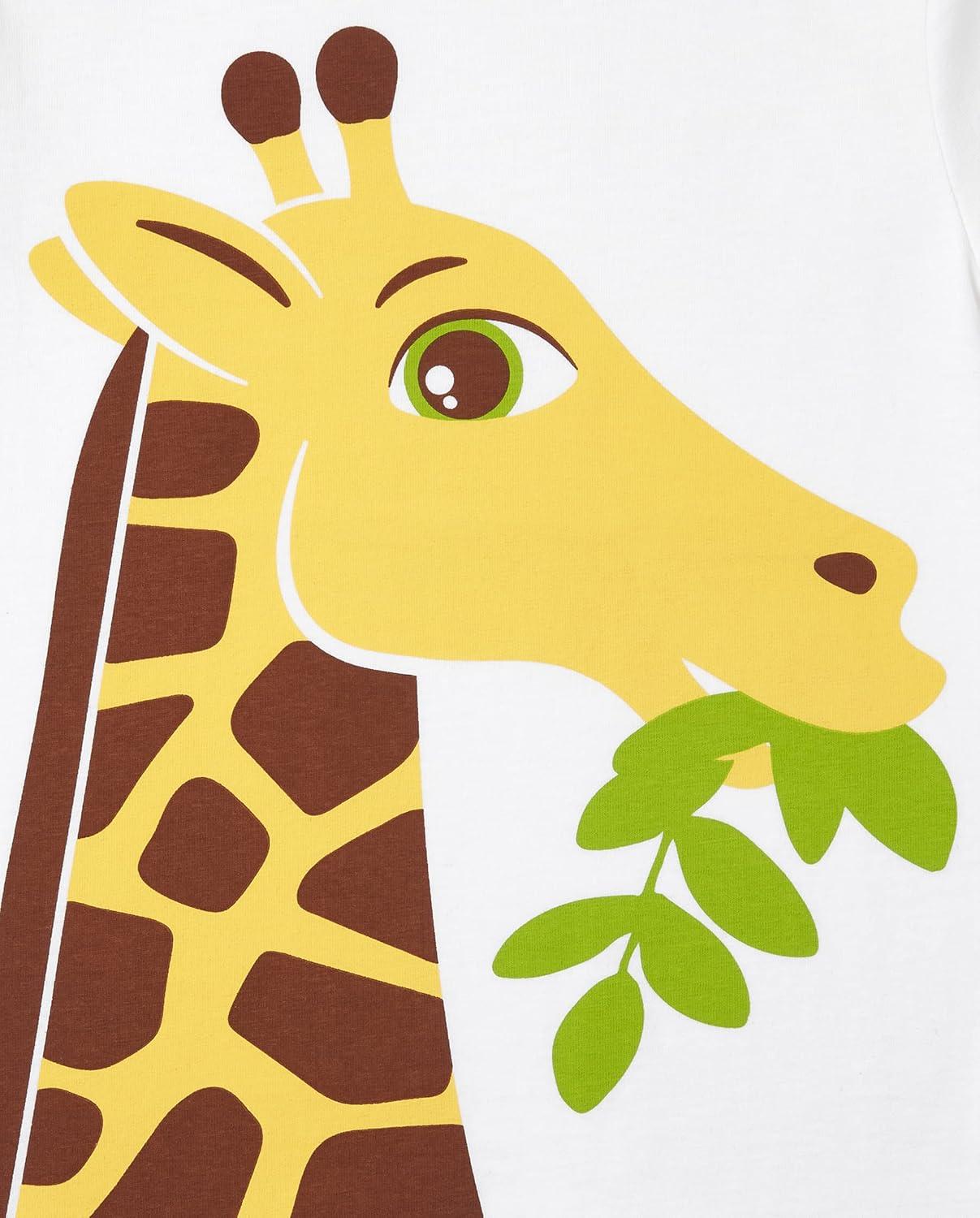 imageThe Childrens Place BabyBoys and Toddler DinoAnimalsSharks Short Sleeve Graphic TShirts3 PackSharksGiraffeLion