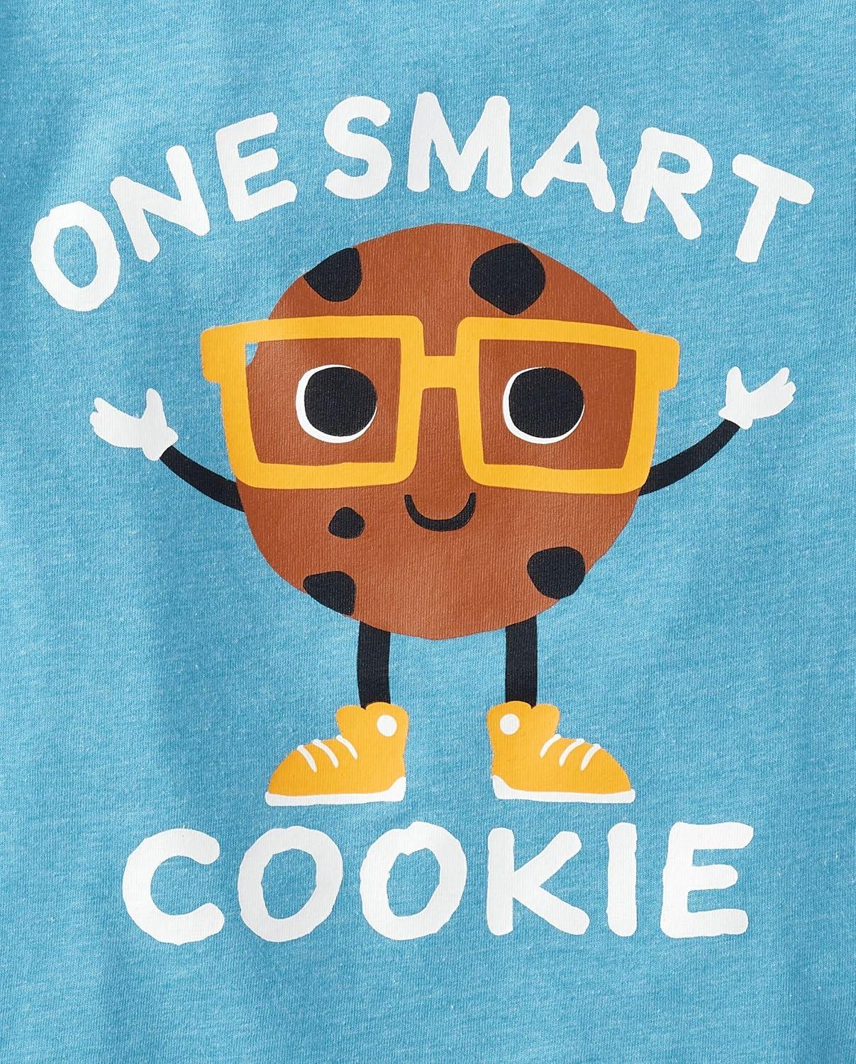 imageThe Childrens Place BabyBoys and Toddler DinoAnimalsSharks Short Sleeve Graphic TShirts3 PackSmart CookieDonutDinos