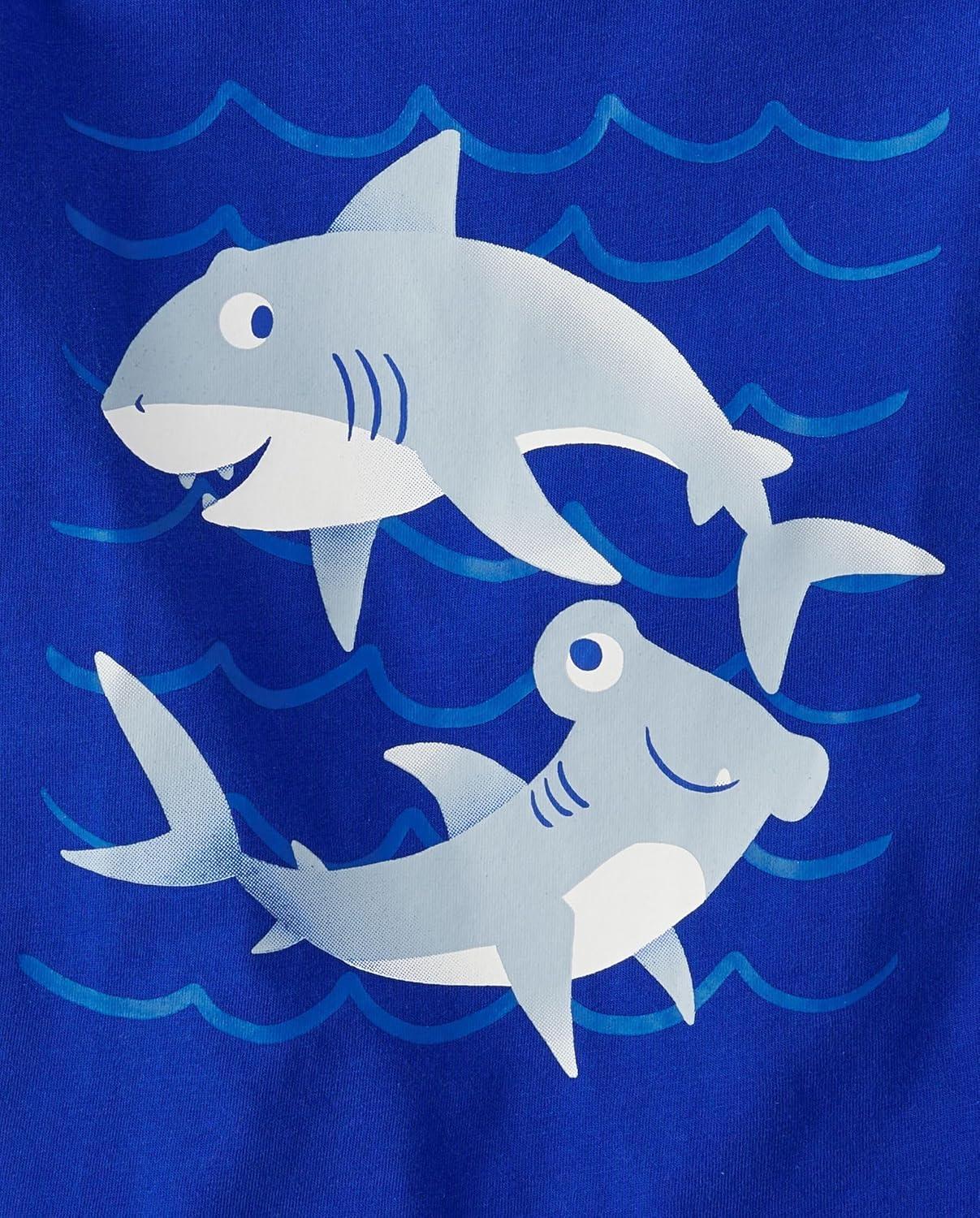 imageThe Childrens Place BabyBoys and Toddler DinoAnimalsSharks Short Sleeve Graphic TShirts3 PackTurtleSharksDino