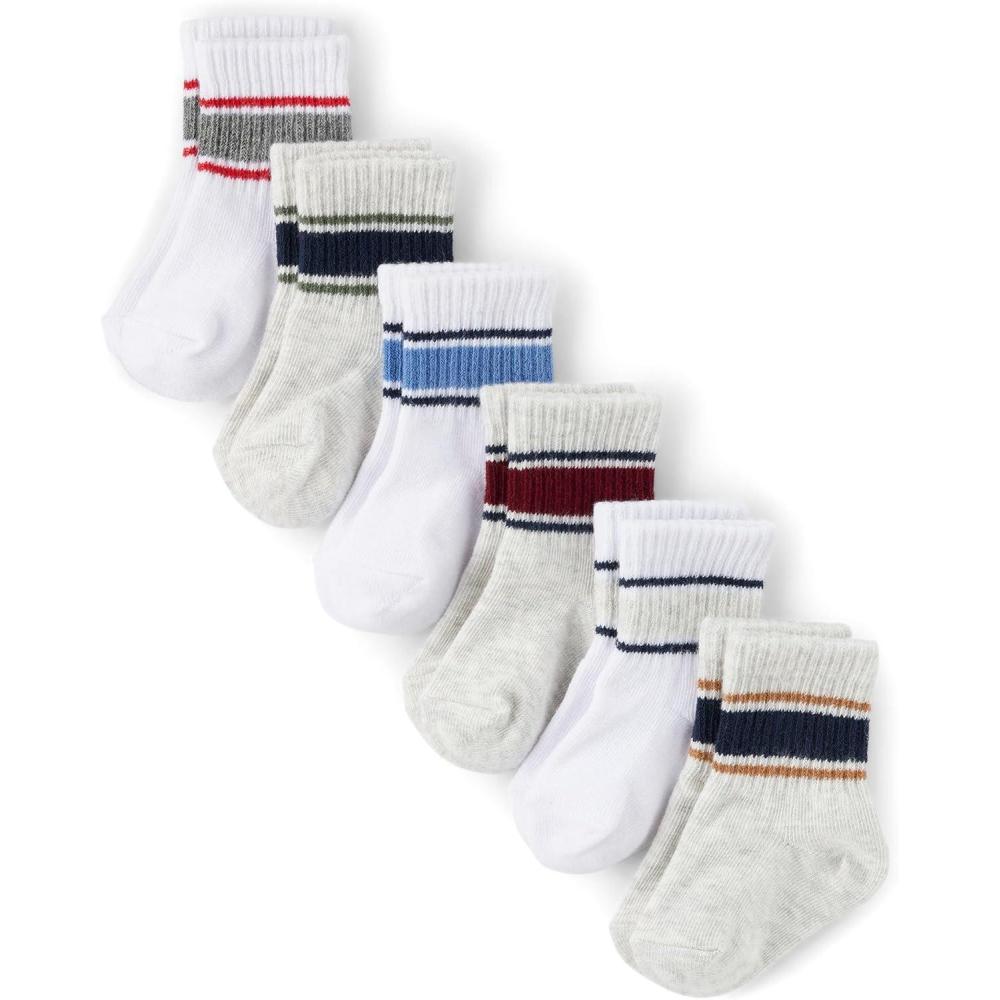 imageThe Childrens Place babyboys And Newborn Midi Socks Variety PackSports 6pack