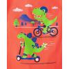 imageThe Childrens Place BabyBoys and Toddler DinoAnimalsSharks Short Sleeve Graphic TShirts3 PackDino BikeDinoSea Creature