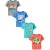 imageThe Childrens Place Baby and Toddler Boys Animal Short Sleeve Graphic TShirts MultipackMonster TruckSharkSunglassesSand