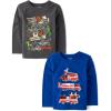 imageThe Childrens PlaceBaby Boysand Toddler Assorted Everyday Long Sleeve Graphic TShirtsRescue VehiclesContruction