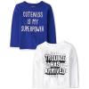 imageThe Childrens PlaceBaby Boysand Toddler Assorted Everyday Long Sleeve Graphic TShirtsTrouble ArrivedCuteness Superpower