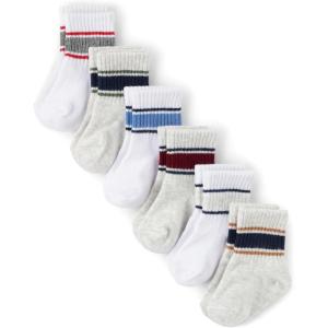 imageThe Childrens Place babyboys And Newborn Midi Socks Variety PackSports 6pack