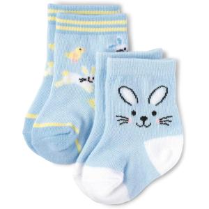 imageThe Childrens Place babyboys And Newborn Socks Variety PackBlue Bunny Midi 2pack