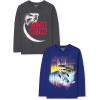 imageThe Childrens Place Boys GamerCarsSports Long Sleeve Graphic TShirts2 PackDefying GravitySnowboard 2pack