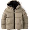 imageThe Childrens Place boys Water and Wind Resistant Hooded Zip Front Puffer Jacket Faux Fur LinedChinchilla
