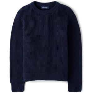 imageThe Childrens Place Boys Long Sleeve Crew Neck Pullover SweaterTidal Shaker Stitch