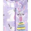 imageThe Childrens Place BabyGirls and Toddler Long Sleeve ZipFront Snug Fit 100 Cotton 1 or 2 Piece SetLavender Easter Bunnies