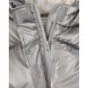 imageThe Childrens Place girls Water and Wind Resistant Hooded Zip Front Puffer Jacket Microfleece LinedMetallic Silver