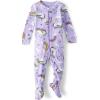 imageThe Childrens Place BabyGirls and Toddler Long Sleeve ZipFront Snug Fit 100 Cotton 1 or 2 Piece SetLavender Rainbows
