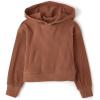 imageThe Childrens Place Girls Active Long Sleeve Plush Hooded SweatshirtPecan Pie Ribbed