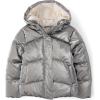 imageThe Childrens Place girls Water and Wind Resistant Hooded Zip Front Puffer Jacket Microfleece LinedMetallic Silver