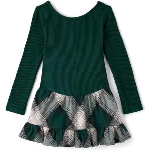 imageThe Childrens Place Baby Girls and Toddler Long Sleeve Casual DressesBalt Green Plaid