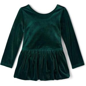 imageThe Childrens Place Baby Girls and Toddler Long Sleeve Casual DressesBalt Green Velour